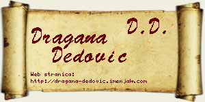 Dragana Dedović vizit kartica